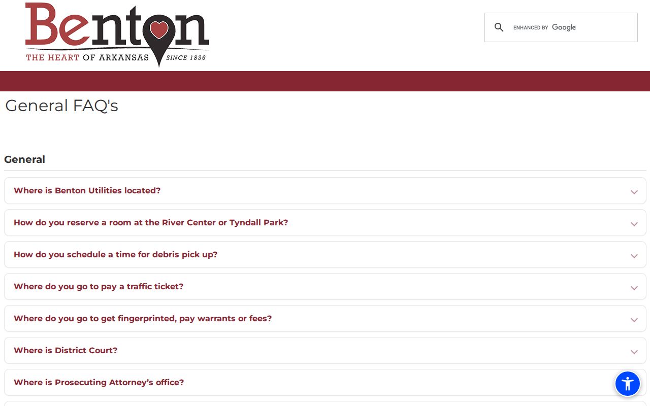 Benton criminal history police and court contacts