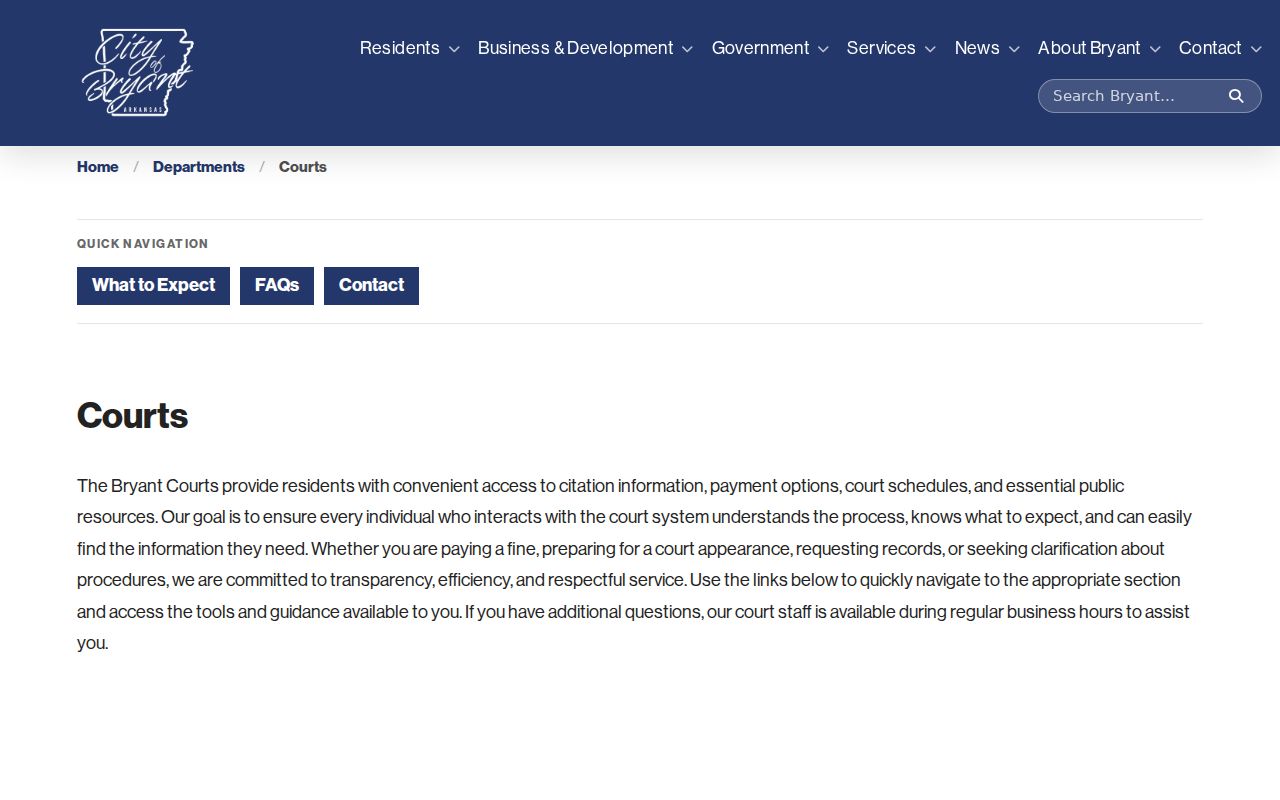 Bryant criminal history court resources