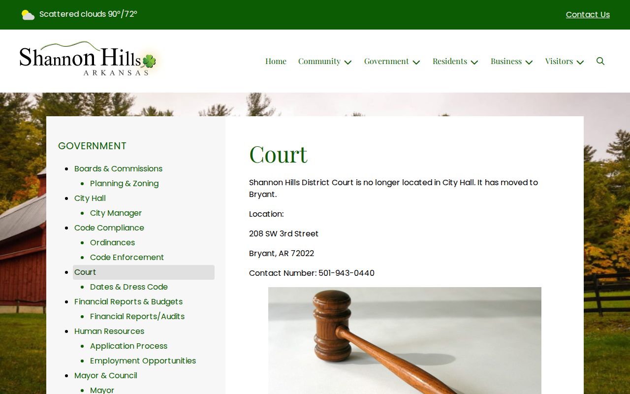 Shannon Hills criminal history court routing