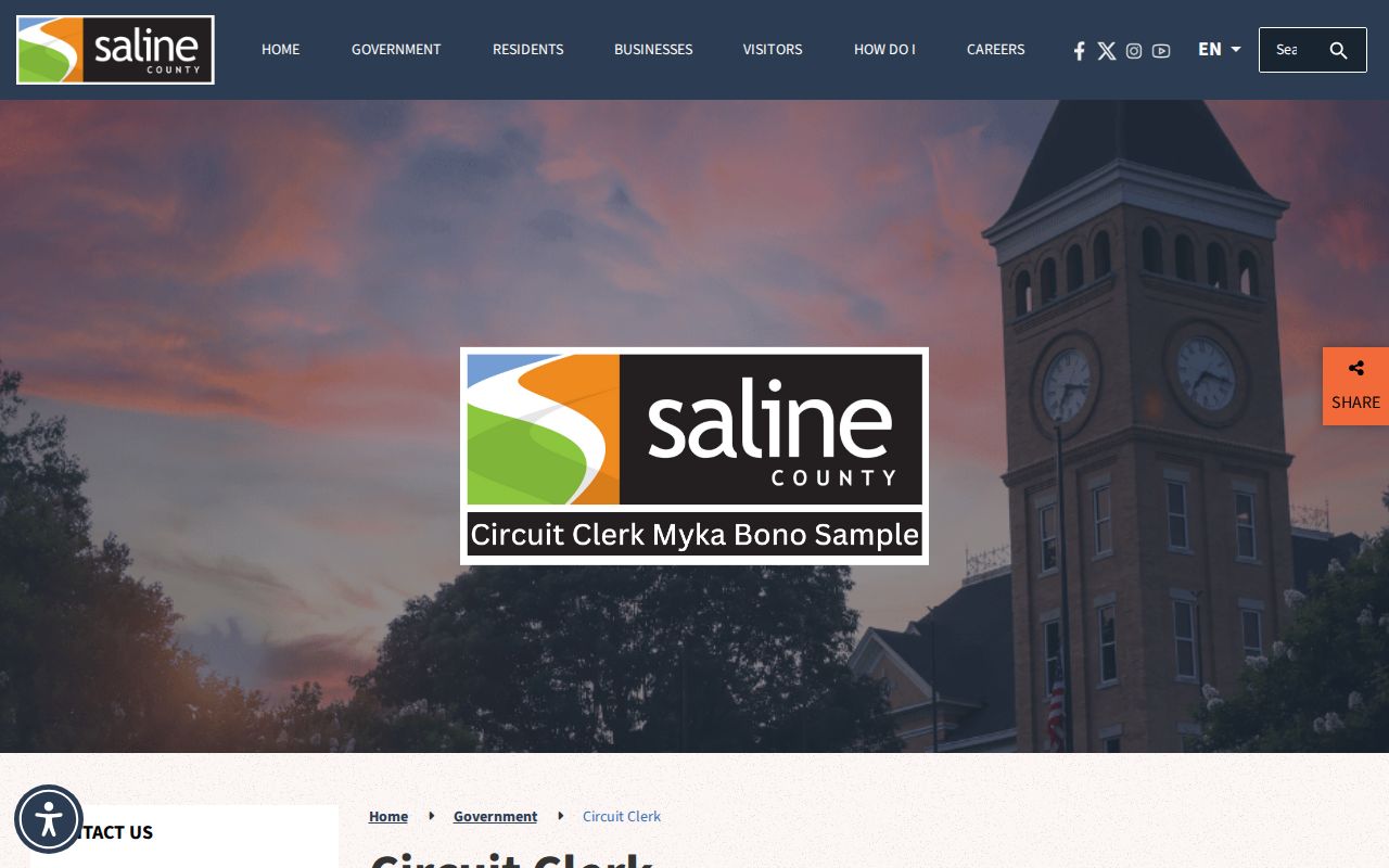 Saline County criminal history Circuit Clerk records