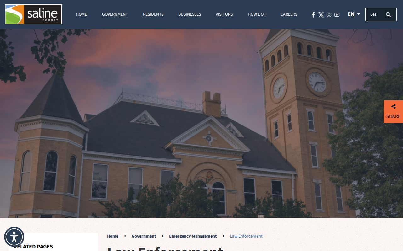 Saline County criminal warrant contacts