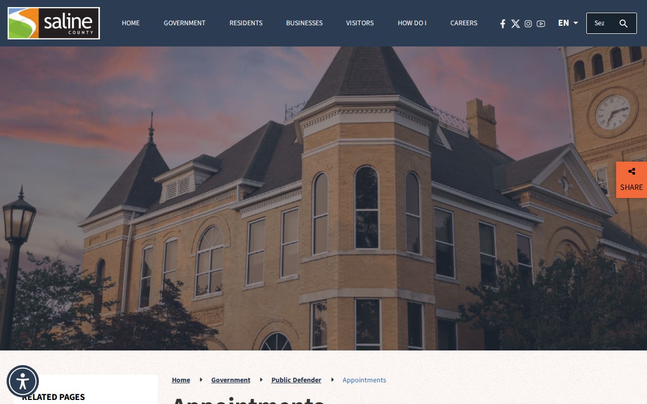 Saline County criminal case appointment routing